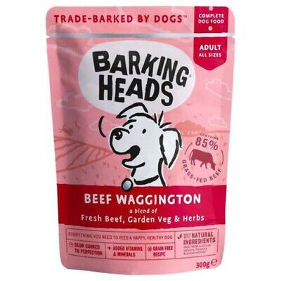 Barking Heads Beef Waggington Dog Wet Food 300 g pouch x 10 pouches