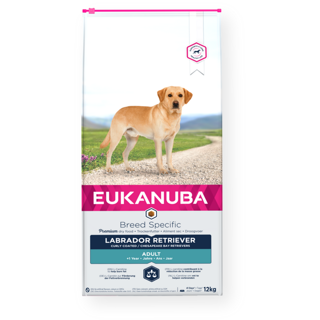 Eukanuba Adult Labrador Retriever Chicken Dog Food 12 kg bag
