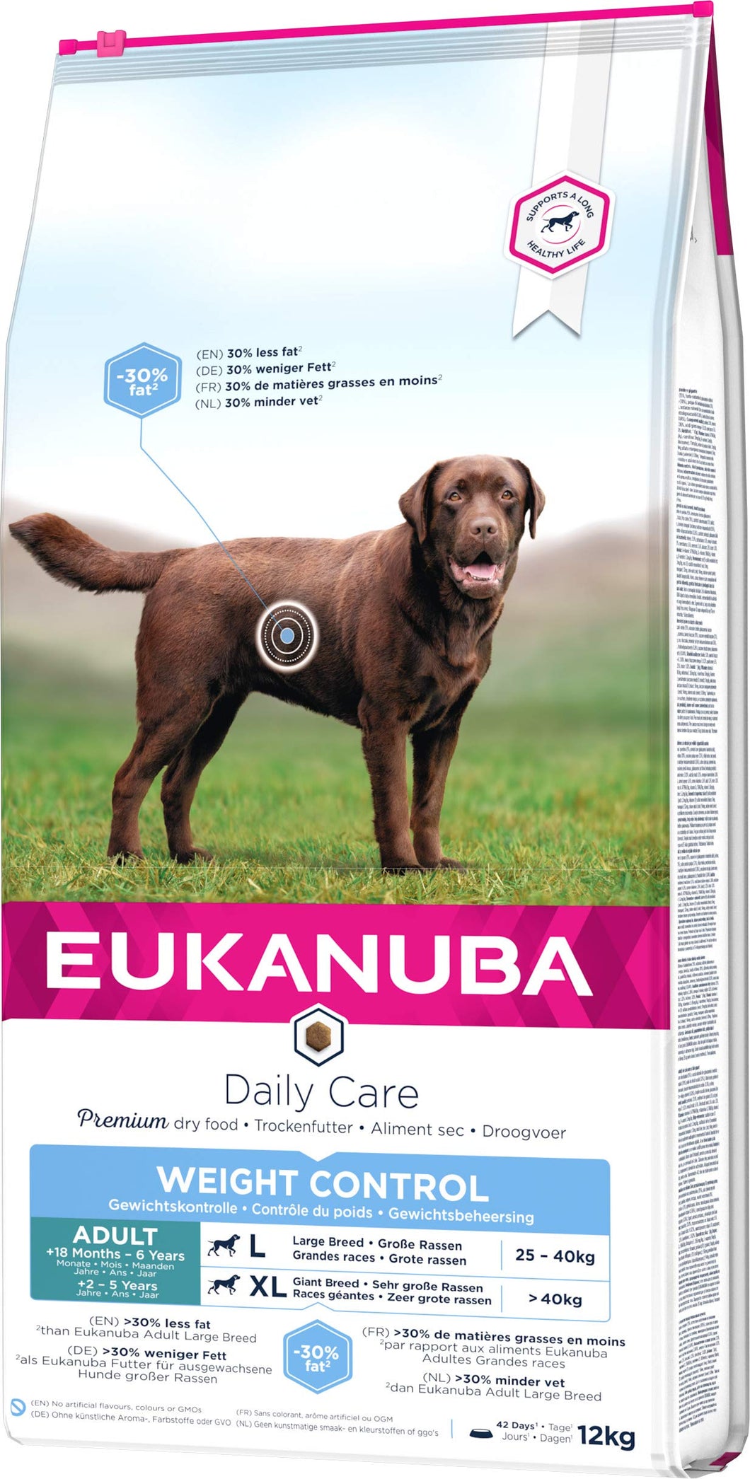 Eukanuba Adult Weight Control Large Breed Light Dog Food 12 kg bag