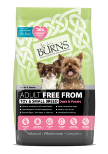 Burns Free From Toy & Small Breed Adult & Senior Dog Food 2 kg bag