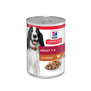 Hill's Science Plan Adult Wet Dog Food Turkey Flavour 370 gm cans x 12