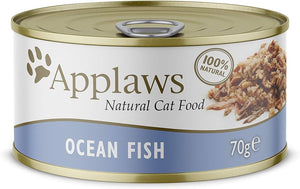 Applaws Natural Wet Cat Food Ocean Fish in Broth 70 gm x 24 cans