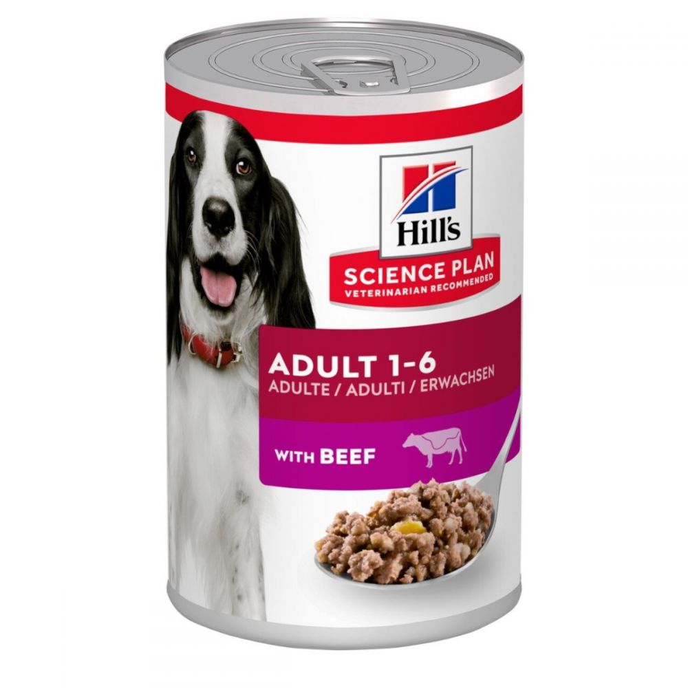 Hill's Science Plan Adult Wet Dog Food Beef Flavour 370 gm x 12 cans