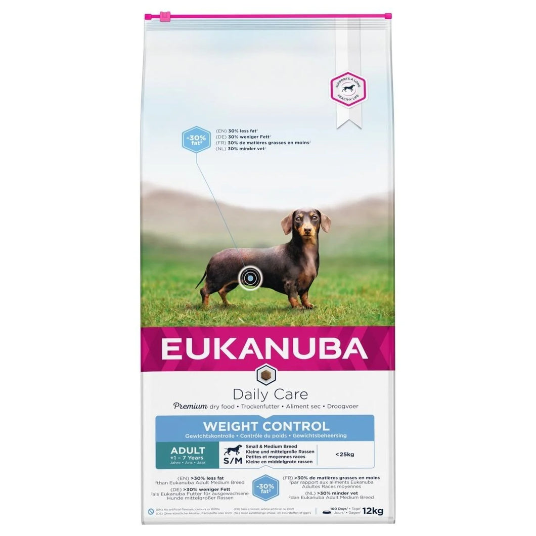 Eukanuba Adult Medium Breed Weight Control Dog Food 12 kg bag