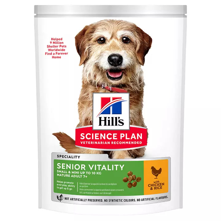 Hill's Science Plan Adult 7+ Senior Vitality Small & Mini Chicken Dog Food