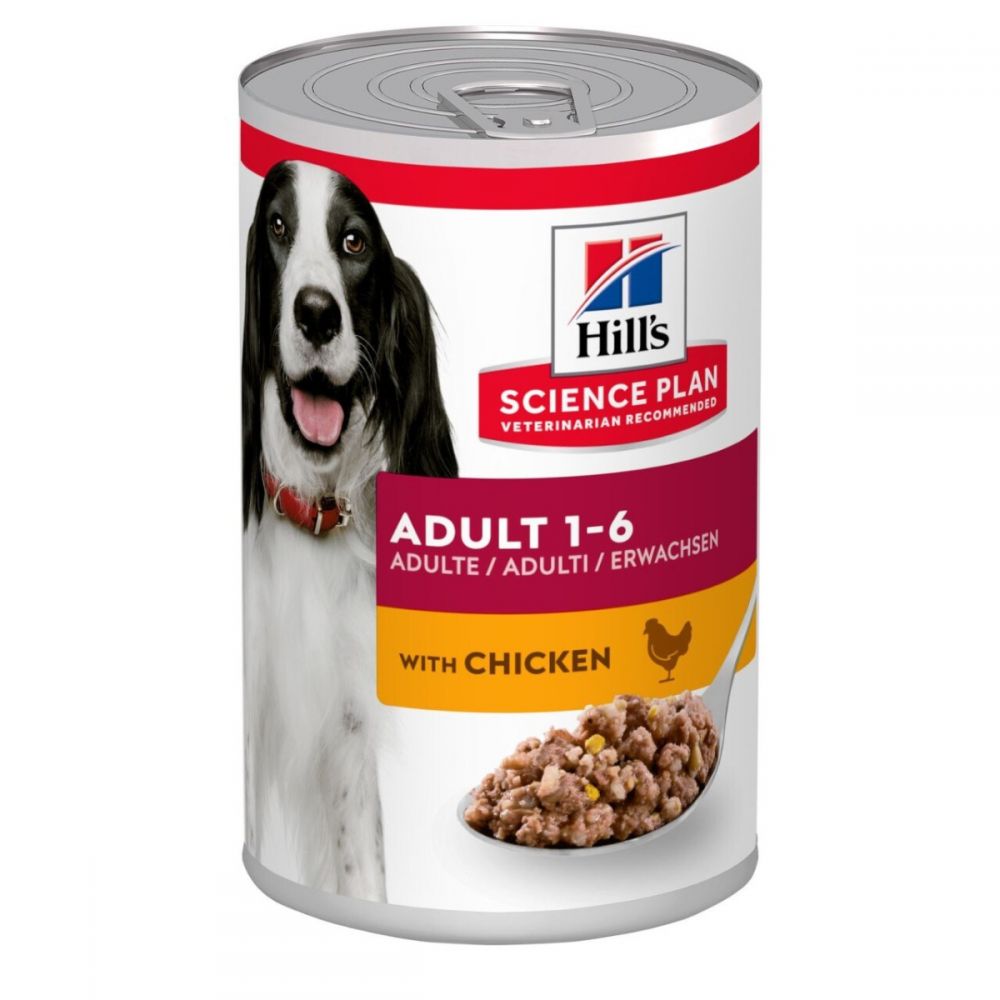 Hill's Science Plan Adult Wet Dog Food Chicken Flavour 370 gm cans x 12