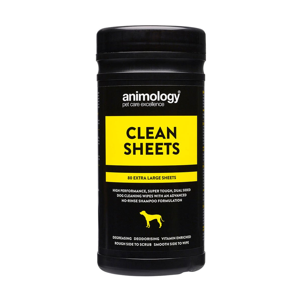 Animology Clean Sheets Pet Wipes 80pk - Pet Health Direct