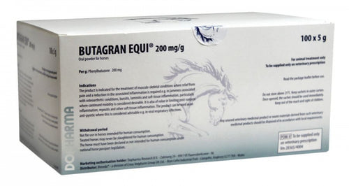 Butagran Equi 200 mg/g - Oral powder for Horses 5 gm sachets x 100 per box - Pet Health Direct