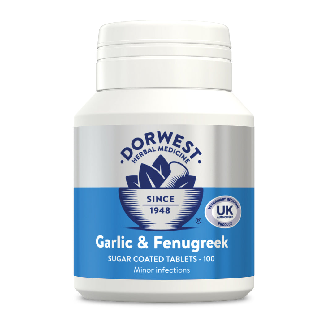 Dorwest Garlic & Fenugreek Tablets For Dogs And Cats 100 count - Pet Health Direct