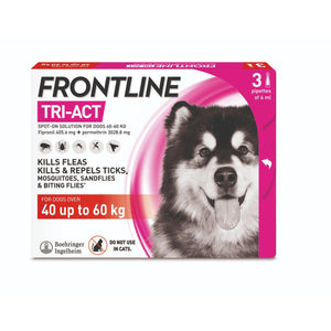 FRONTLINE Tri-Act Flea & Tick Treatment for Dogs - Pet Health Direct