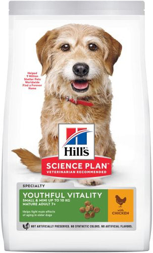 Hill's Science Plan Adult 7+ Senior Vitality Small & Mini Chicken Dog Food - Pet Health Direct