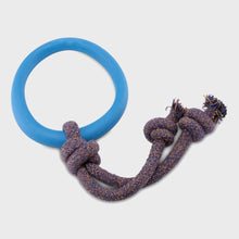 Load image into Gallery viewer, Beco Natural Rubber Hoop on Rope Dog Toy
