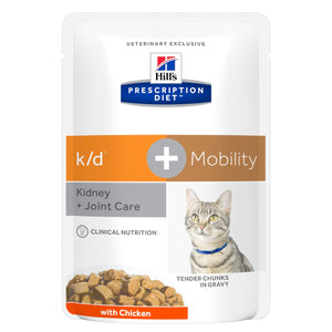 Hill's Prescription Diet k/d + Mobility, Kidney + Joint Care with Chicken Cat Food - Pet Health Direct