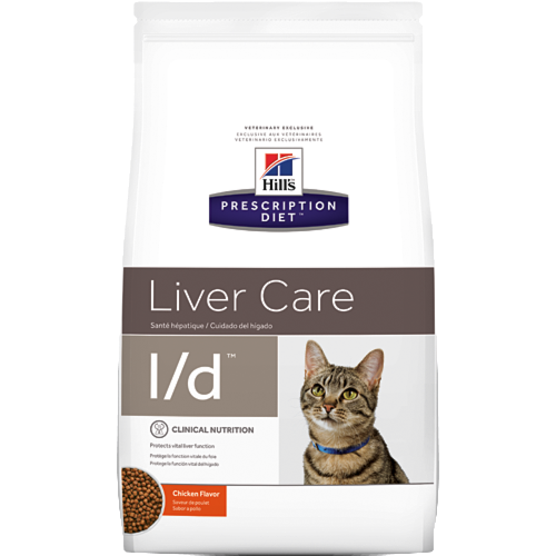 Hill's Prescription Diet l/d Liver Care Chicken Dry Cat Food 1.5 kg bag - Pet Health Direct