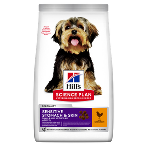 Hill's Science Plan Adult Sensitive Stomach & Skin Small & Mini Dog Food Chicken - Pet Health Direct